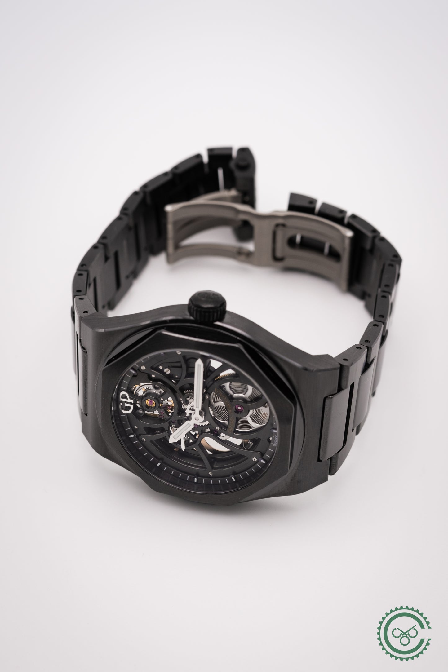 Girard-Perregaux Laureato 42mm Skeleton Ceramic 81015-32-001-32A Box and Papers