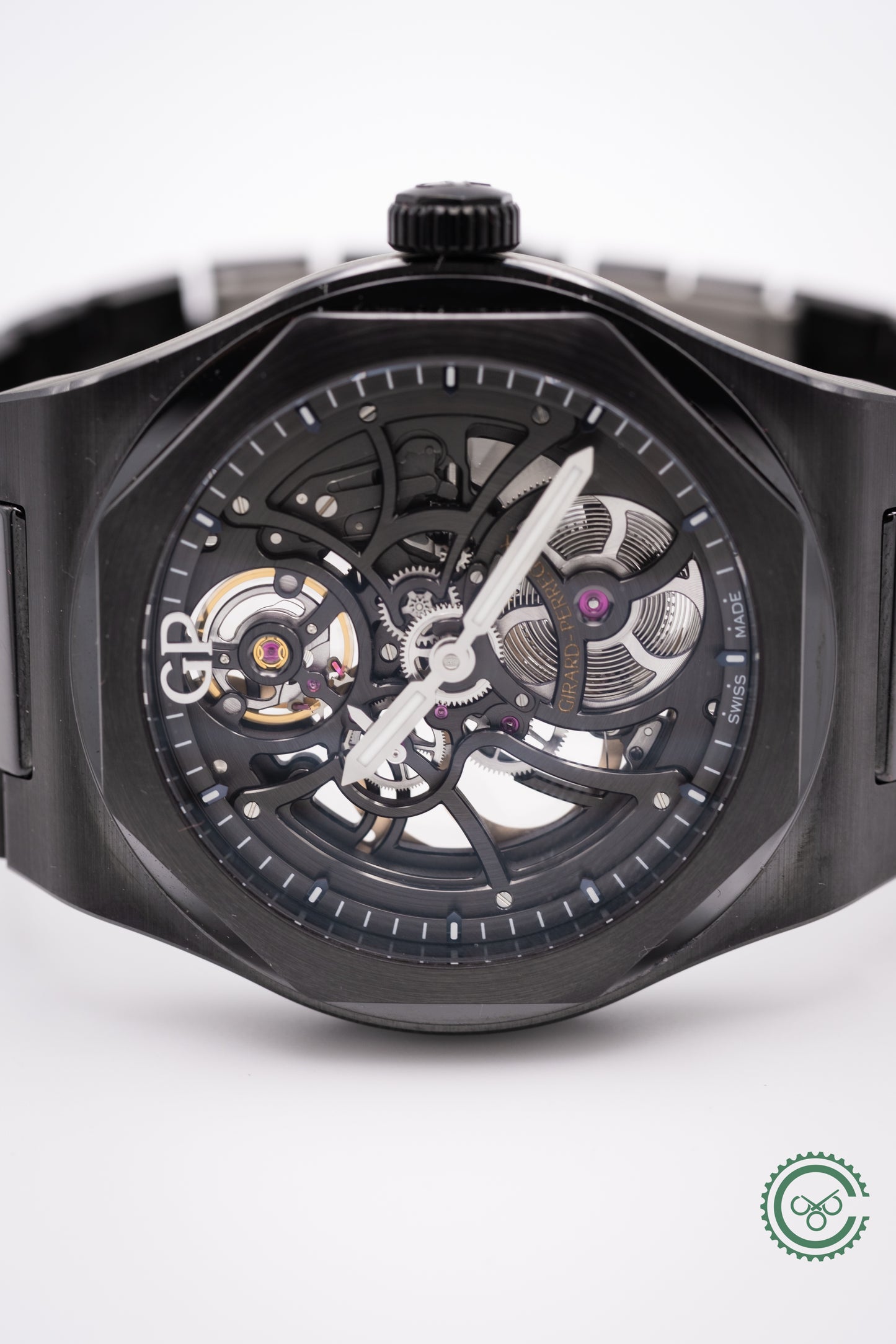 Girard-Perregaux Laureato 42mm Skeleton Ceramic 81015-32-001-32A Box and Papers