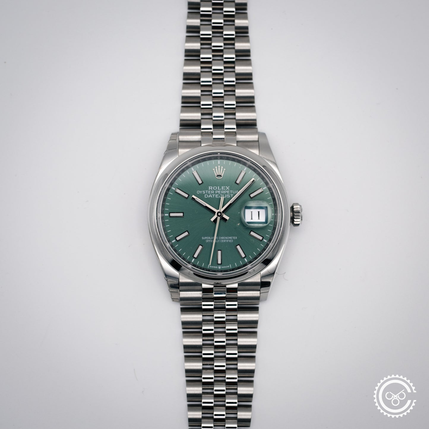 Rolex Datejust 36 Mint Green 126200-0023 Full Collectors Set With Tags