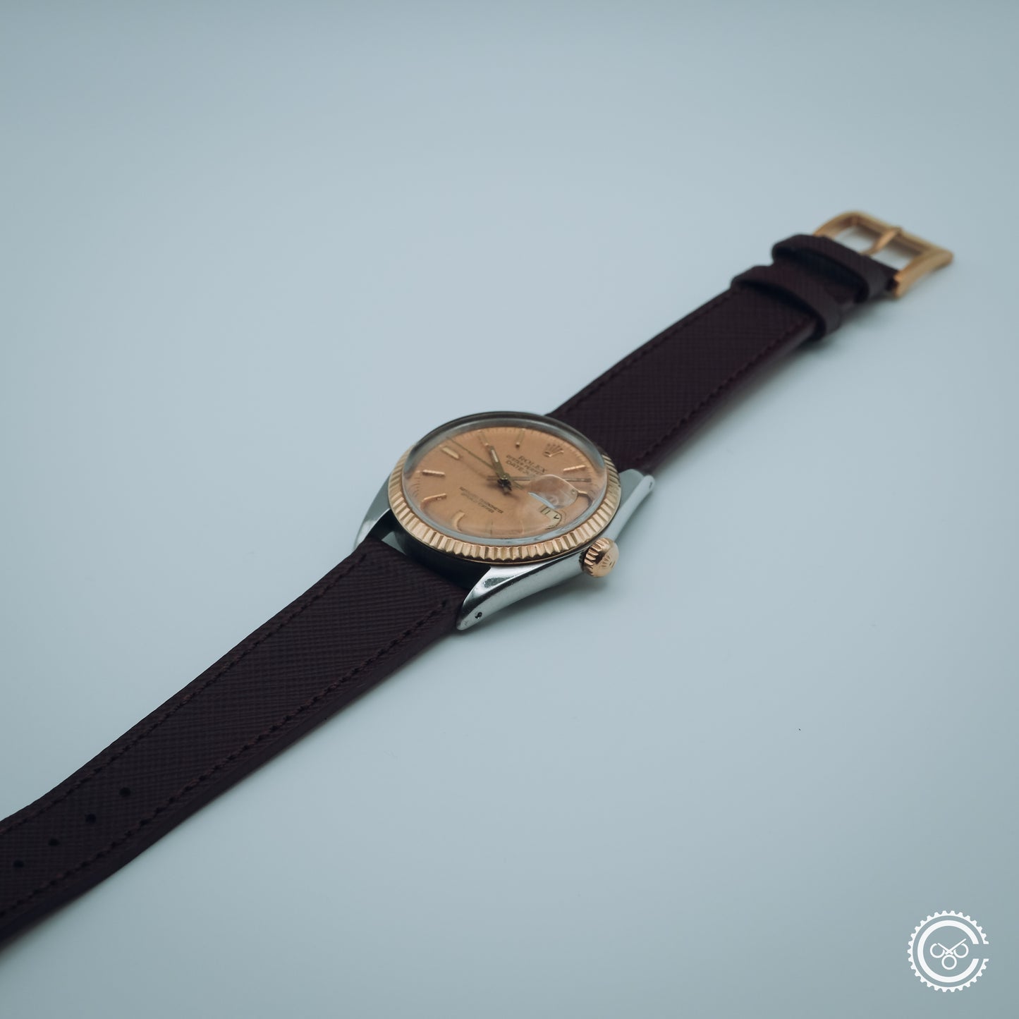 Rolex Datejust 16013 – Champagne Linen Dial – Molequin Strap
