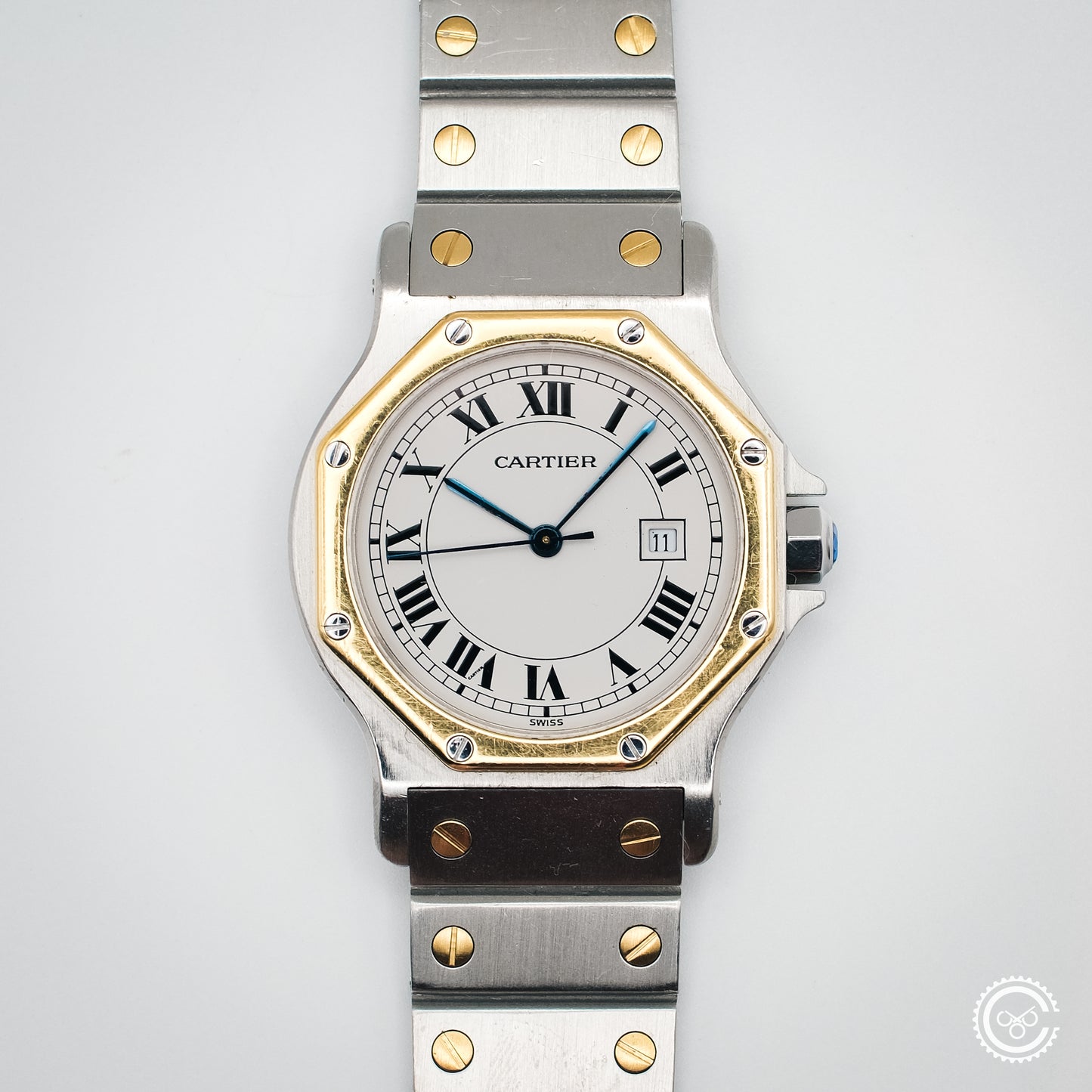 Cartier Santos Galbée Steel & Gold Automatic – Ref. 2966 (29mm, Unpolished)