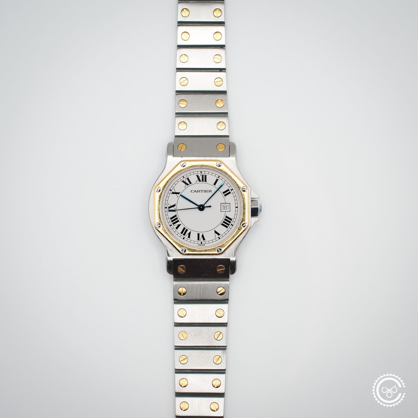 Cartier Santos Galbée Steel & Gold Automatic – Ref. 2966 (29mm, Unpolished)