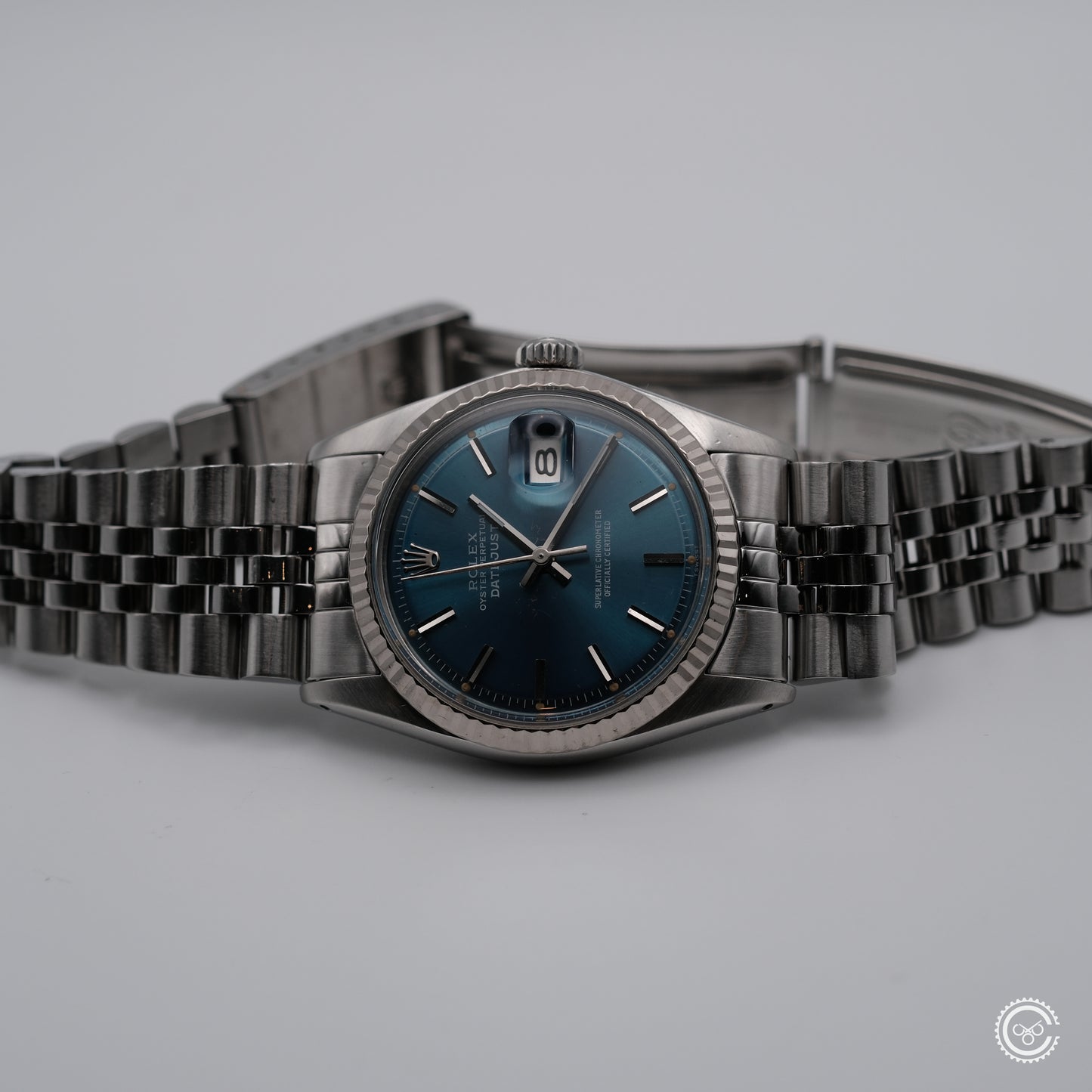 Rolex Datejust 1601 — Blue Sunburst Dial — Circa 1978