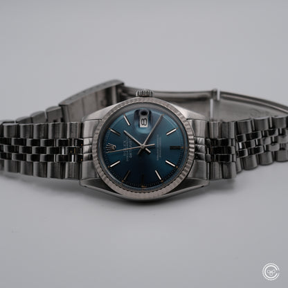 Rolex Datejust 1601 — Blue Sunburst Dial — Circa 1978