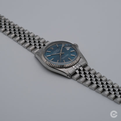 Rolex Datejust 1601 — Blue Sunburst Dial — Circa 1978