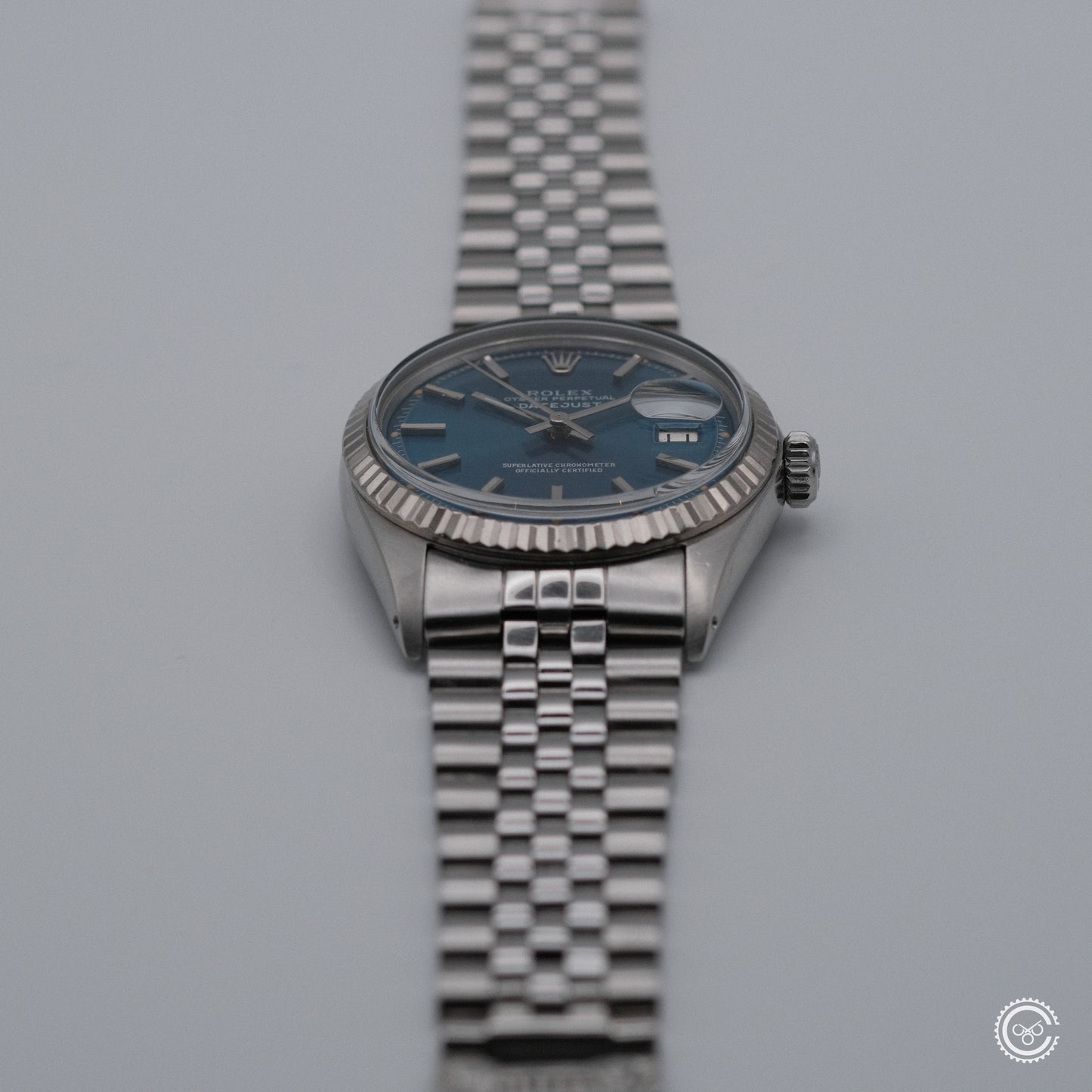 Rolex Datejust 1601 — Blue Sunburst Dial — Circa 1978