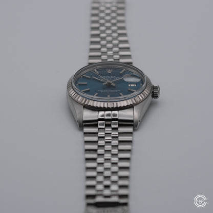 Rolex Datejust 1601 — Blue Sunburst Dial — Circa 1978
