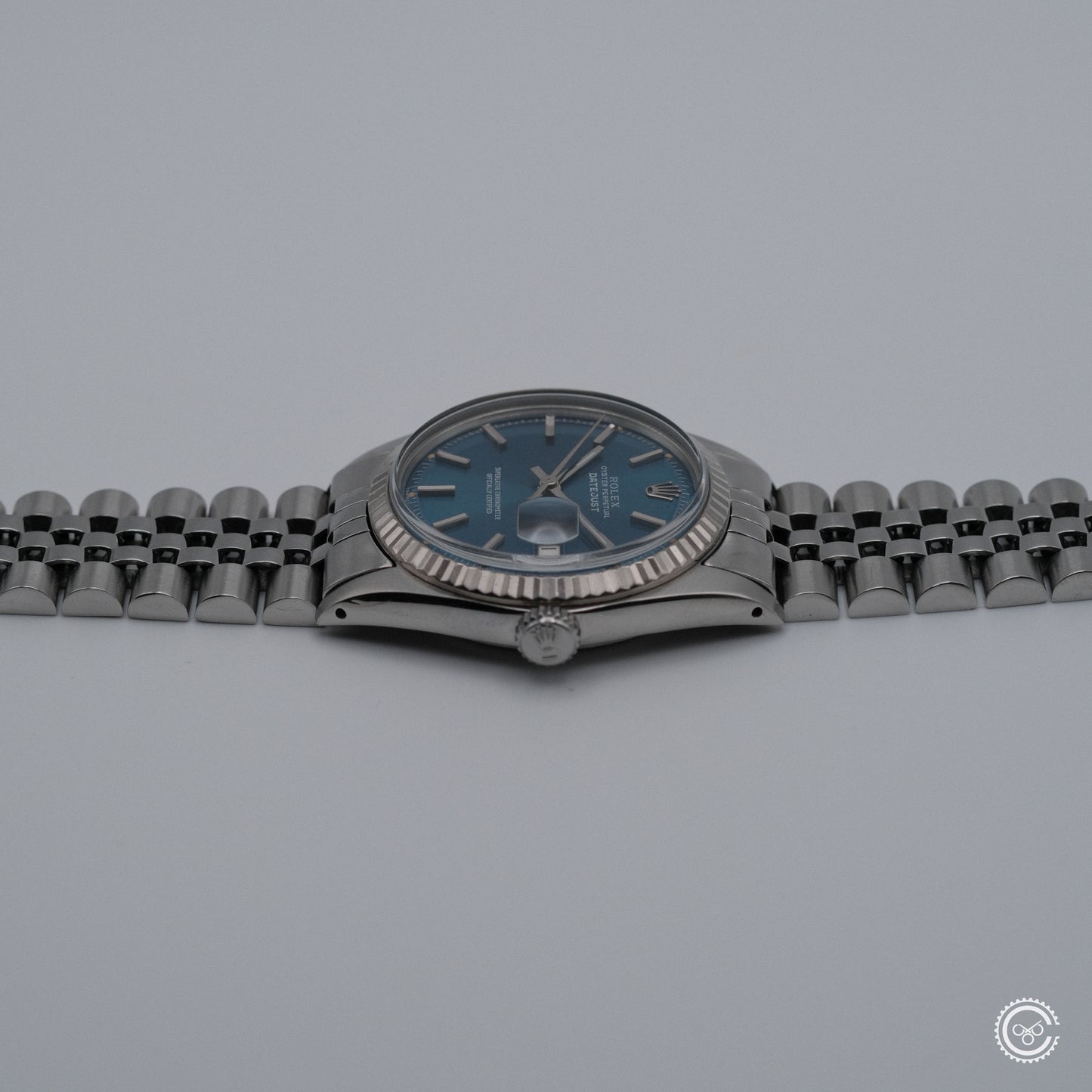 Rolex Datejust 1601 — Blue Sunburst Dial — Circa 1978