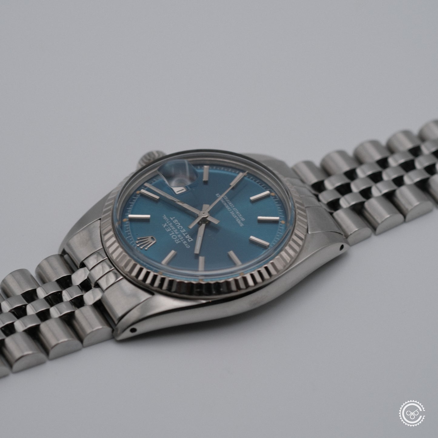 Rolex Datejust 1601 — Blue Sunburst Dial — Circa 1978