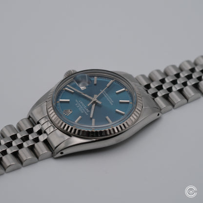Rolex Datejust 1601 — Blue Sunburst Dial — Circa 1978