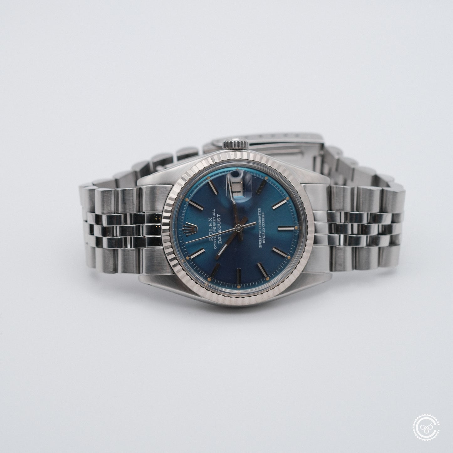 Rolex Datejust 1601 — Blue Sunburst Dial — Circa 1978