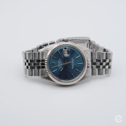 Rolex Datejust 1601 — Blue Sunburst Dial — Circa 1978