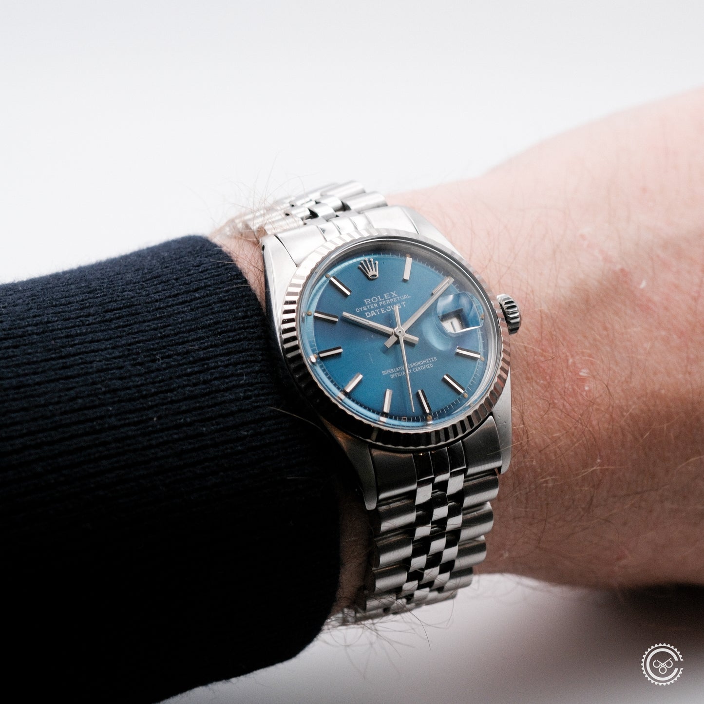 Rolex Datejust 1601 — Blue Sunburst Dial — Circa 1978