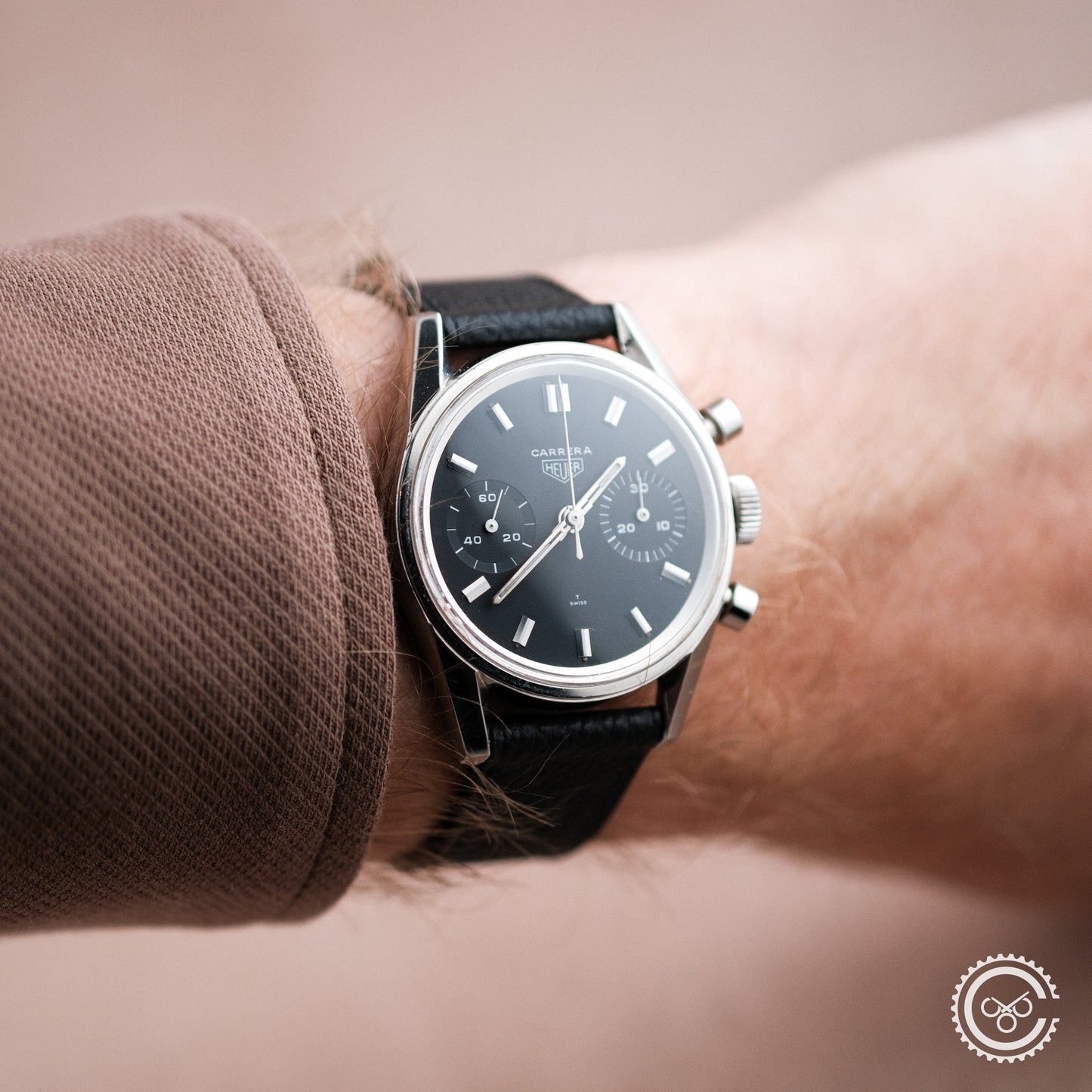 Heuer Carrera 30 7753N | 1970s | Black Dial