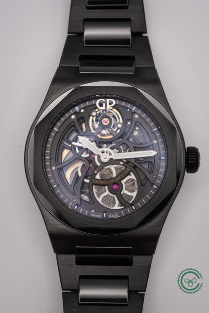 Girard-Perregaux Laureato 42mm Skeleton Ceramic 81015-32-001-32A Box and Papers