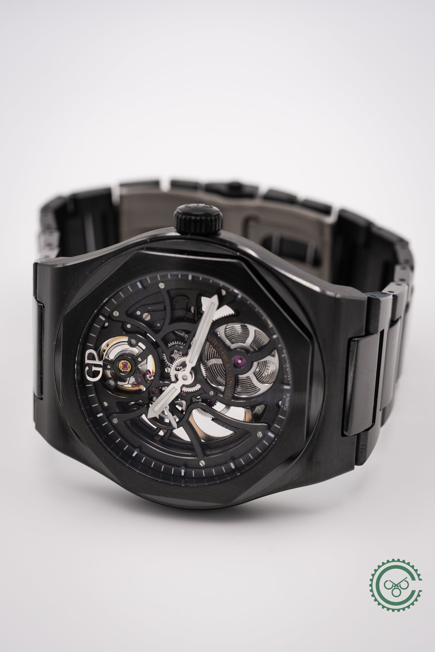 Girard-Perregaux Laureato 42mm Skeleton Ceramic 81015-32-001-32A Box and Papers