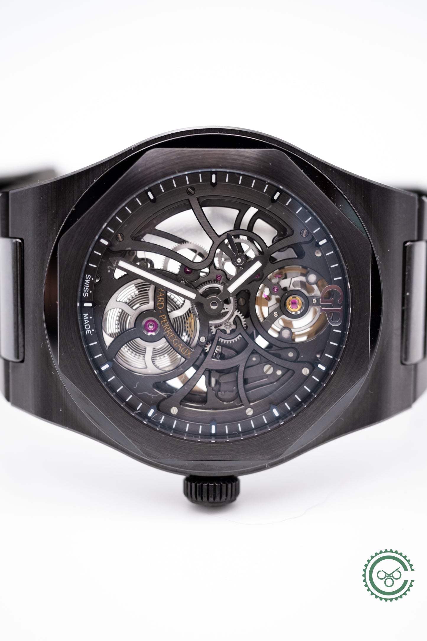 Girard-Perregaux Laureato 42mm Skeleton Ceramic 81015-32-001-32A Box and Papers