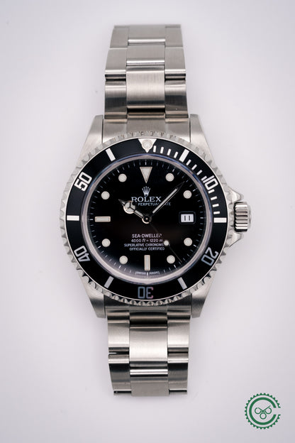Rolex Sea-Dweller 16600 SuperLuminova Box and Papers