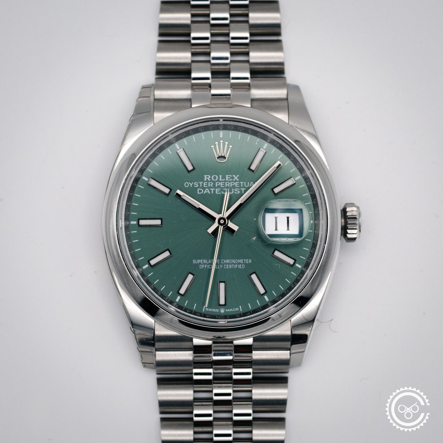 Rolex Datejust 36 Mint Green 126200-0023 Full Collectors Set With Tags