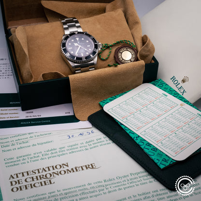 Rolex Sea-Dweller 16600 1996 Box and Papers Tritium