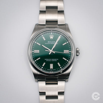 Rolex Oyster Perpetual 126000 36 mm – Green Dial, Box and Papers (2022)