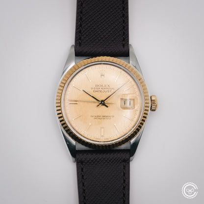 Rolex Datejust 16013 – Champagne Linen Dial – Molequin Strap