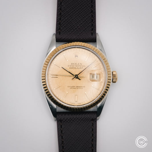 Rolex Datejust 16013 – Champagne Linen Dial – Molequin Strap
