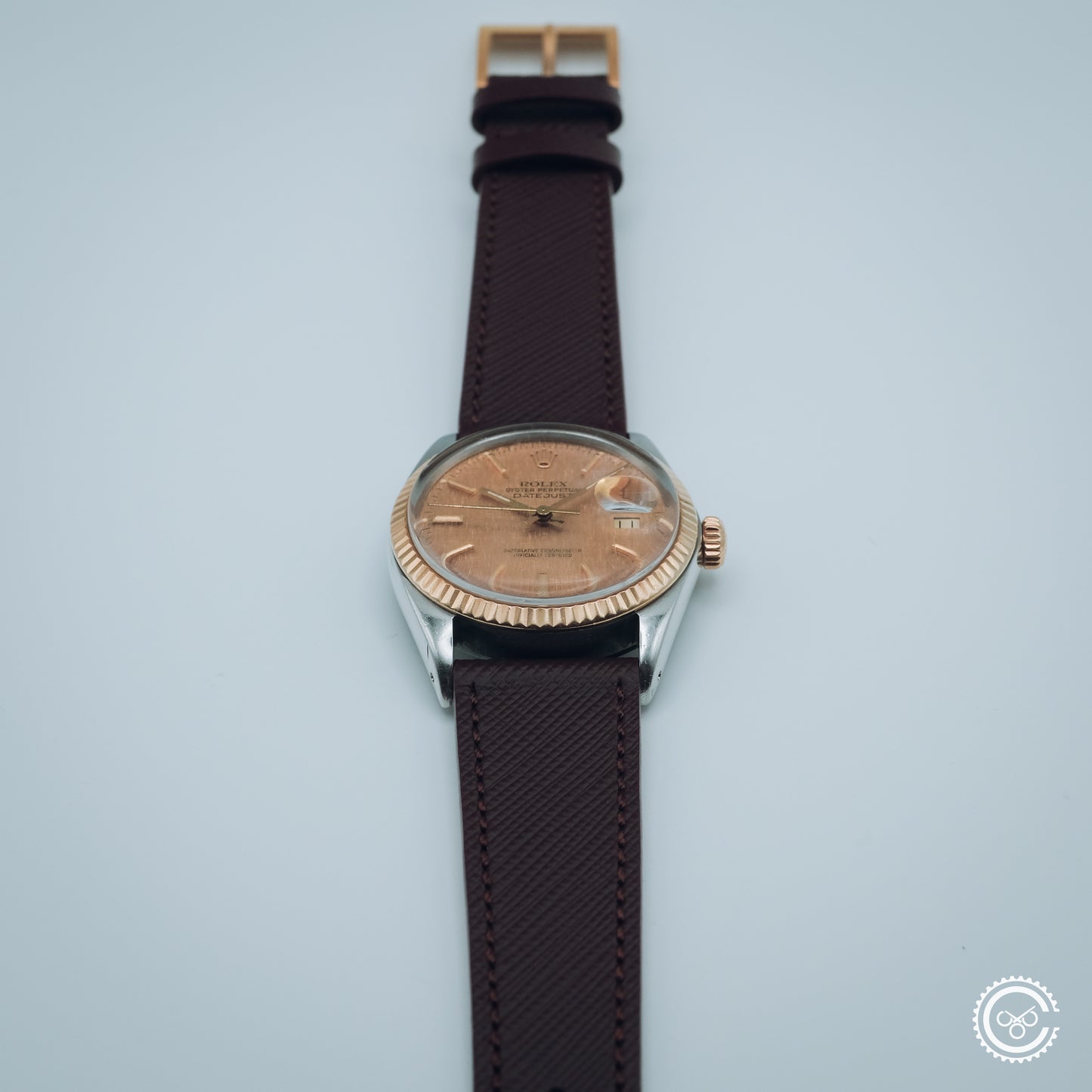 Rolex Datejust 16013 – Champagne Linen Dial – Molequin Strap