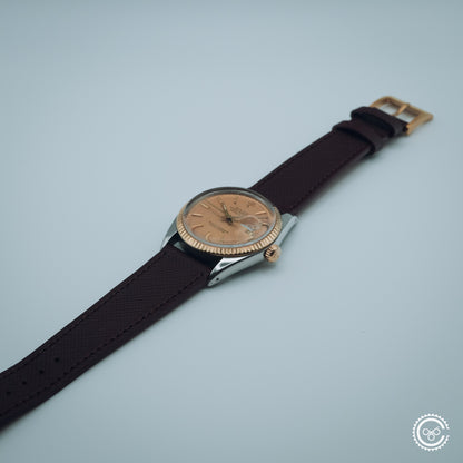Rolex Datejust 16013 – Champagne Linen Dial – Molequin Strap