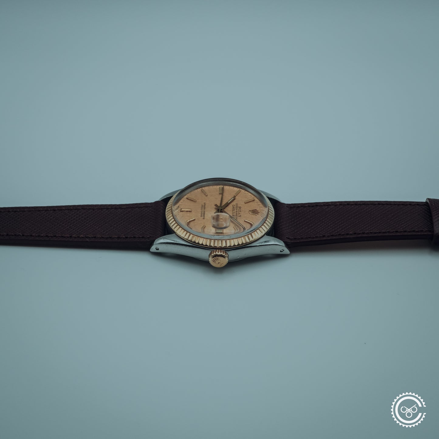 Rolex Datejust 16013 – Champagne Linen Dial – Molequin Strap