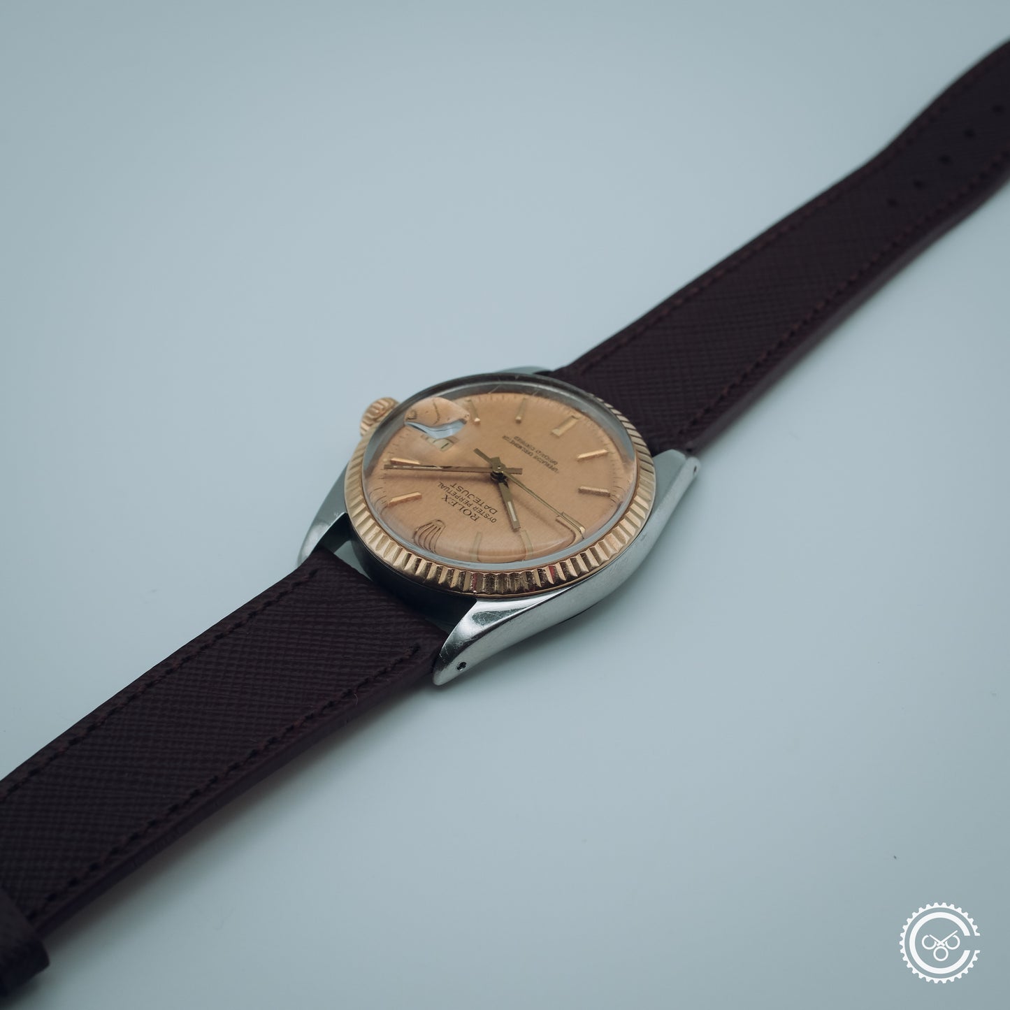 Rolex Datejust 16013 – Champagne Linen Dial – Molequin Strap
