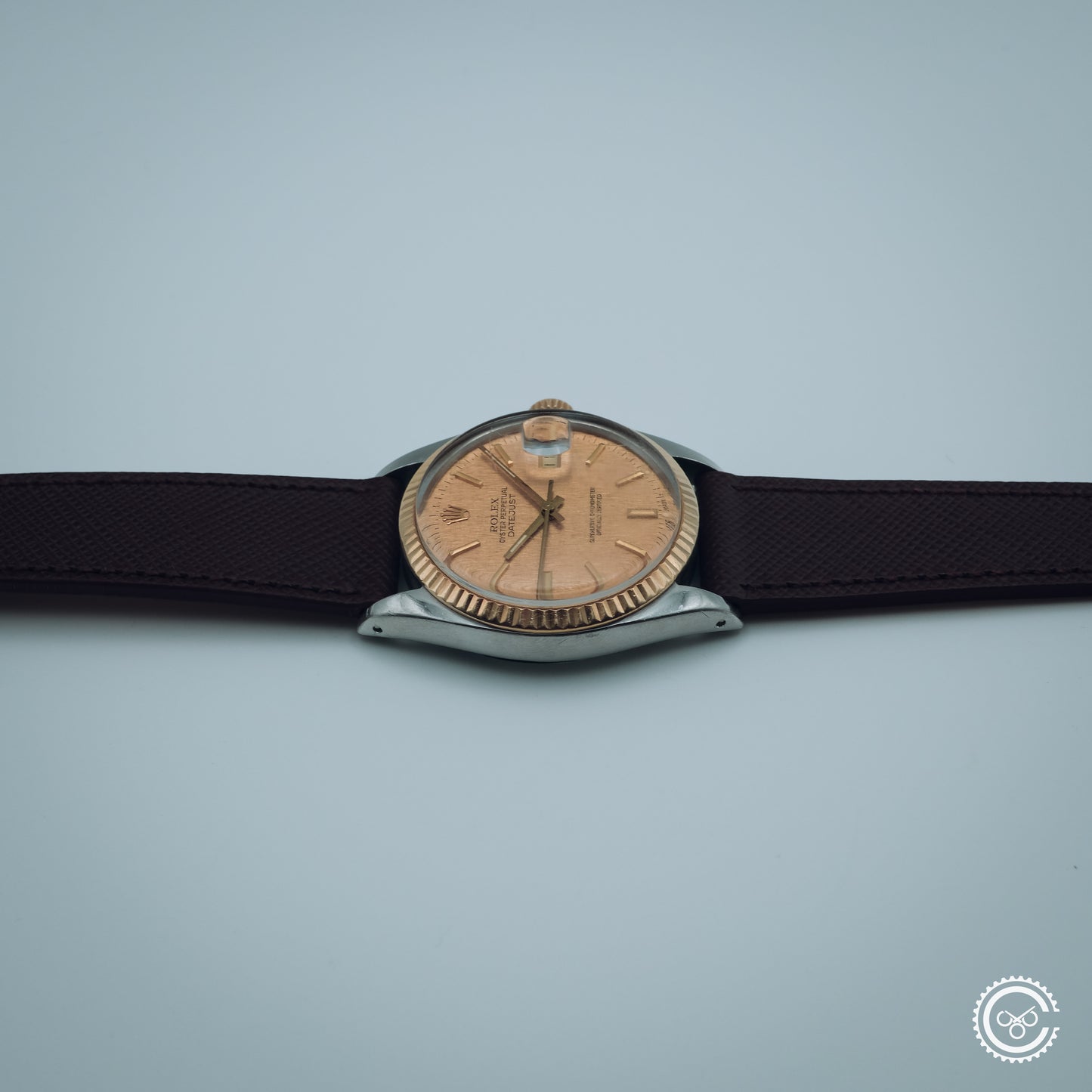 Rolex Datejust 16013 – Champagne Linen Dial – Molequin Strap