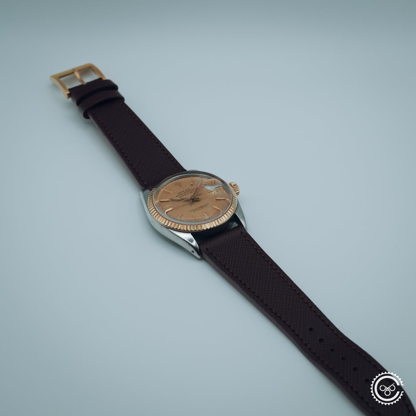 Rolex Datejust 16013 – Champagne Linen Dial – Molequin Strap