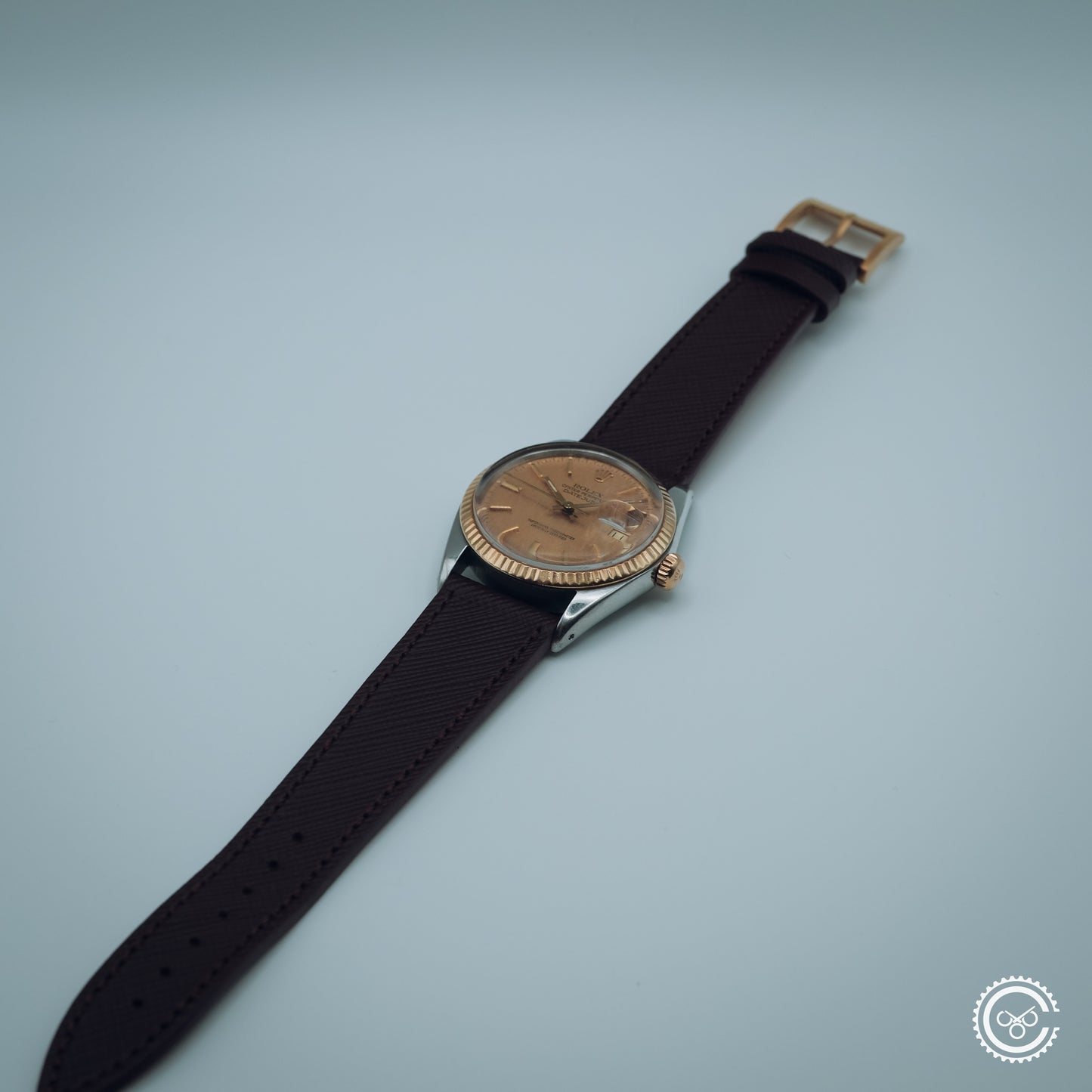 Rolex Datejust 16013 – Champagne Linen Dial – Molequin Strap