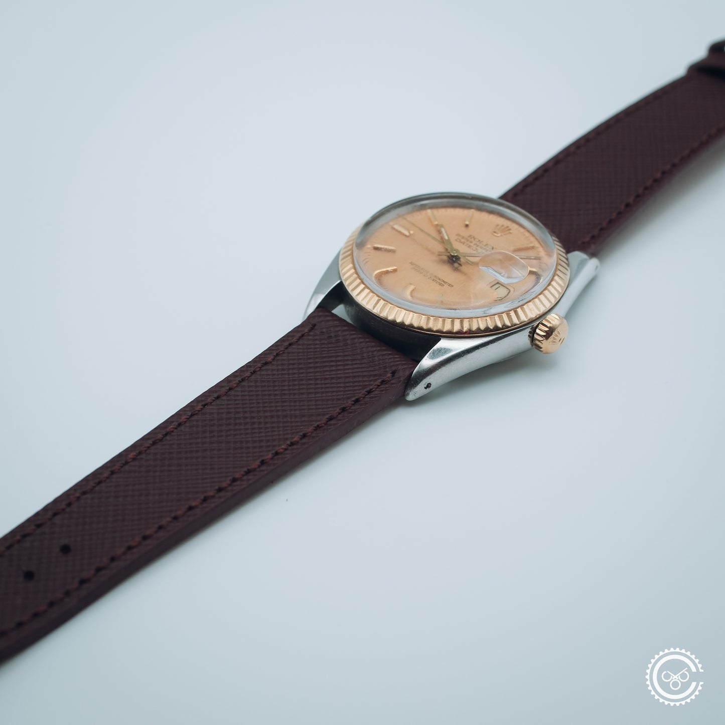 Rolex Datejust 16013 – Champagne Linen Dial – Molequin Strap