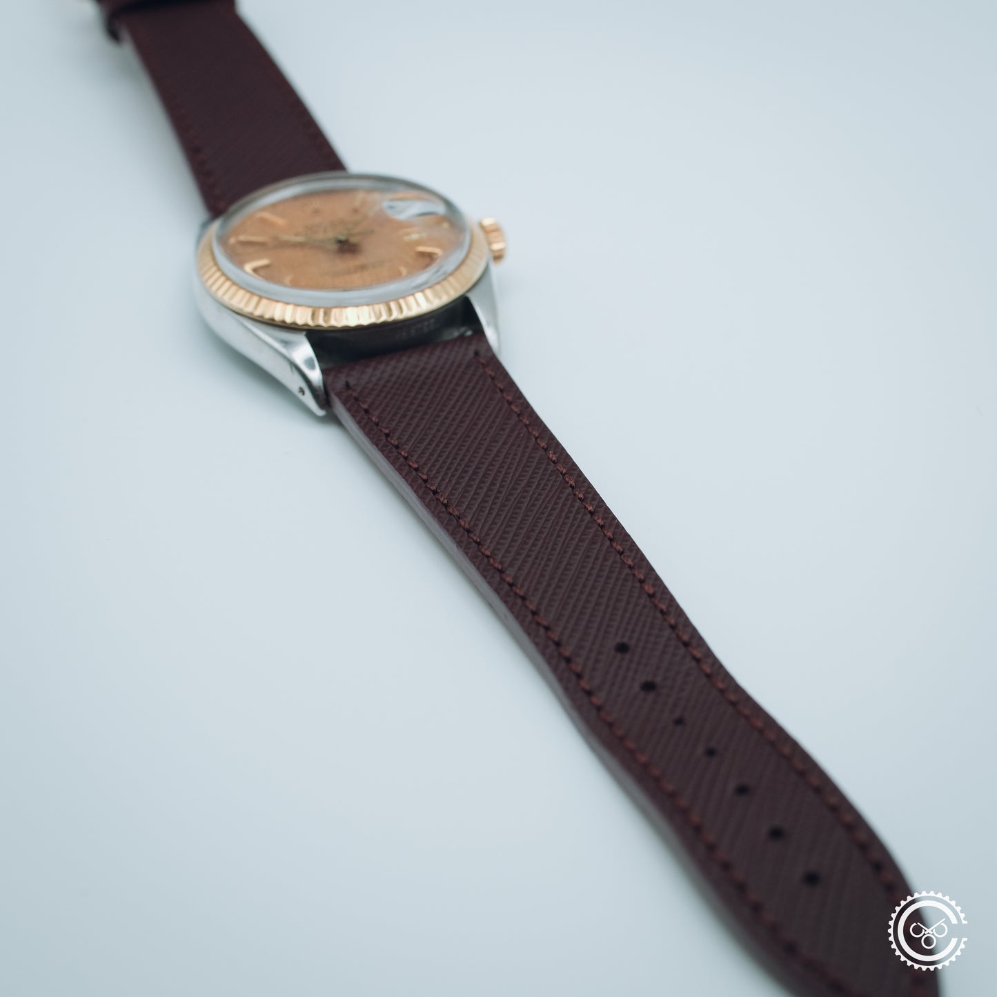 Rolex Datejust 16013 – Champagne Linen Dial – Molequin Strap