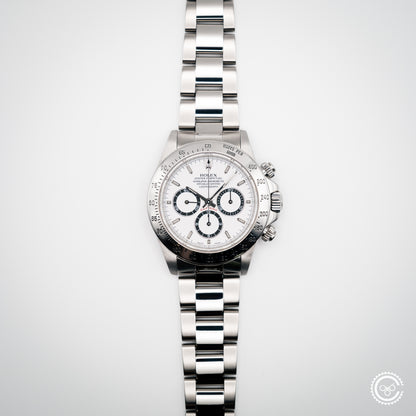 Rolex Daytona 16520 “Zenith Era” | 1997 | White Dial | 40mm | Stainless Steel | Oyster Bracelet | Reserved**