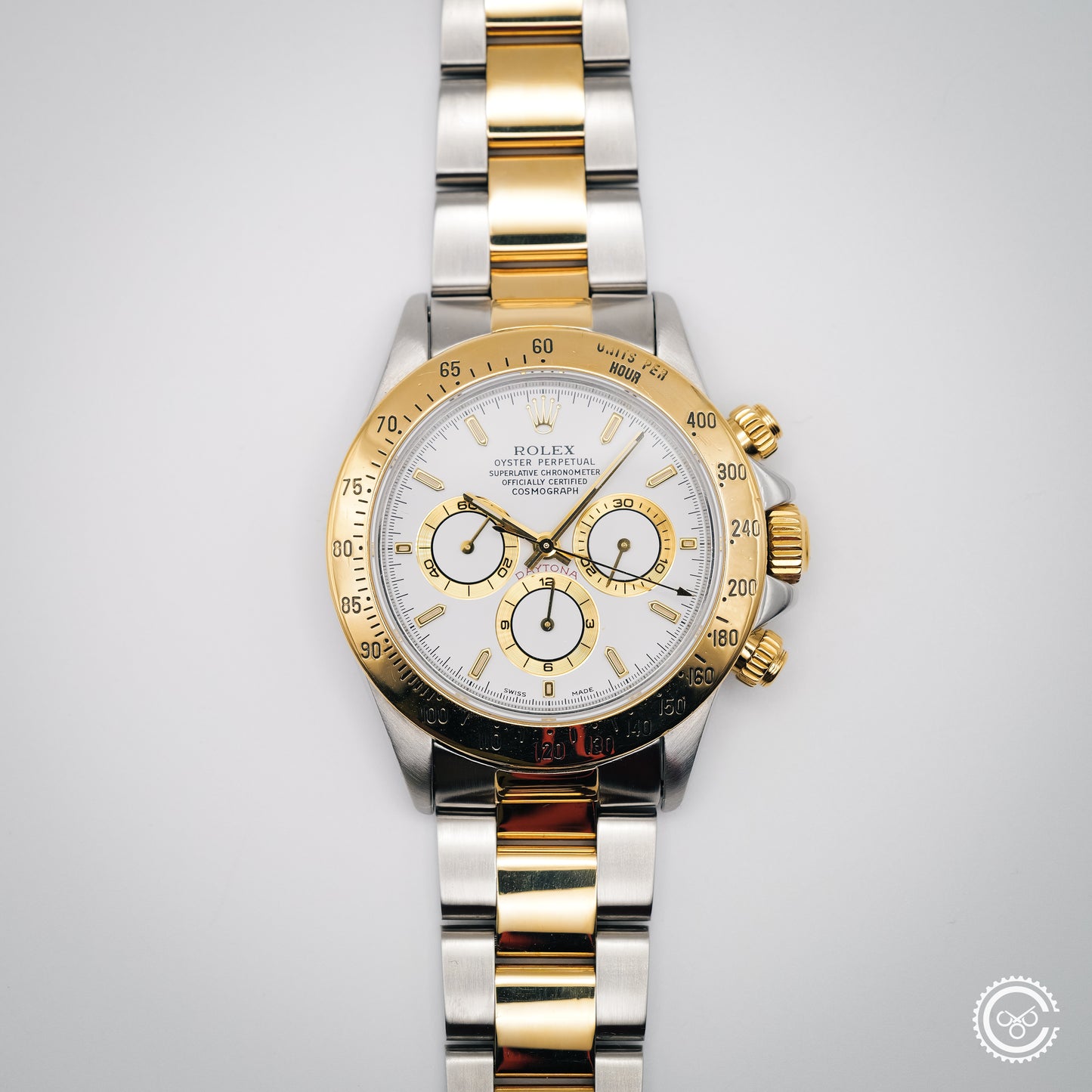 Rolex Daytona 16523 – Zenith Era Two-Tone (White Dial)