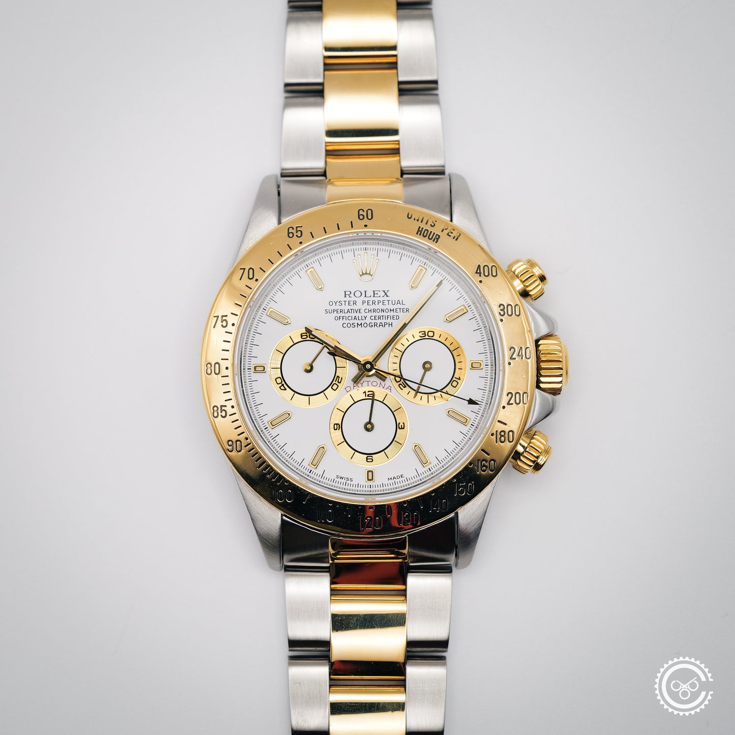 Rolex Daytona 16523 – Zenith Era Two-Tone (White Dial)