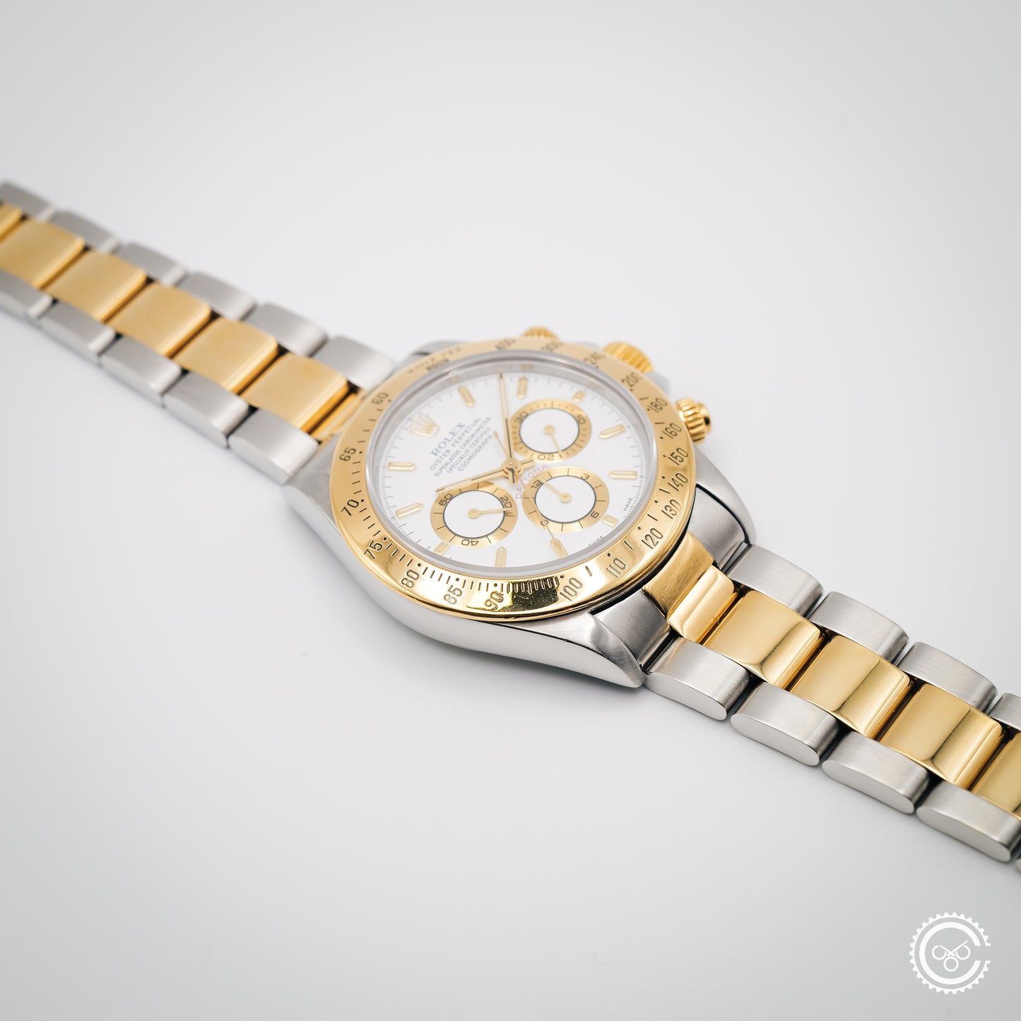 Rolex Daytona 16523 – Zenith Era Two-Tone (White Dial)