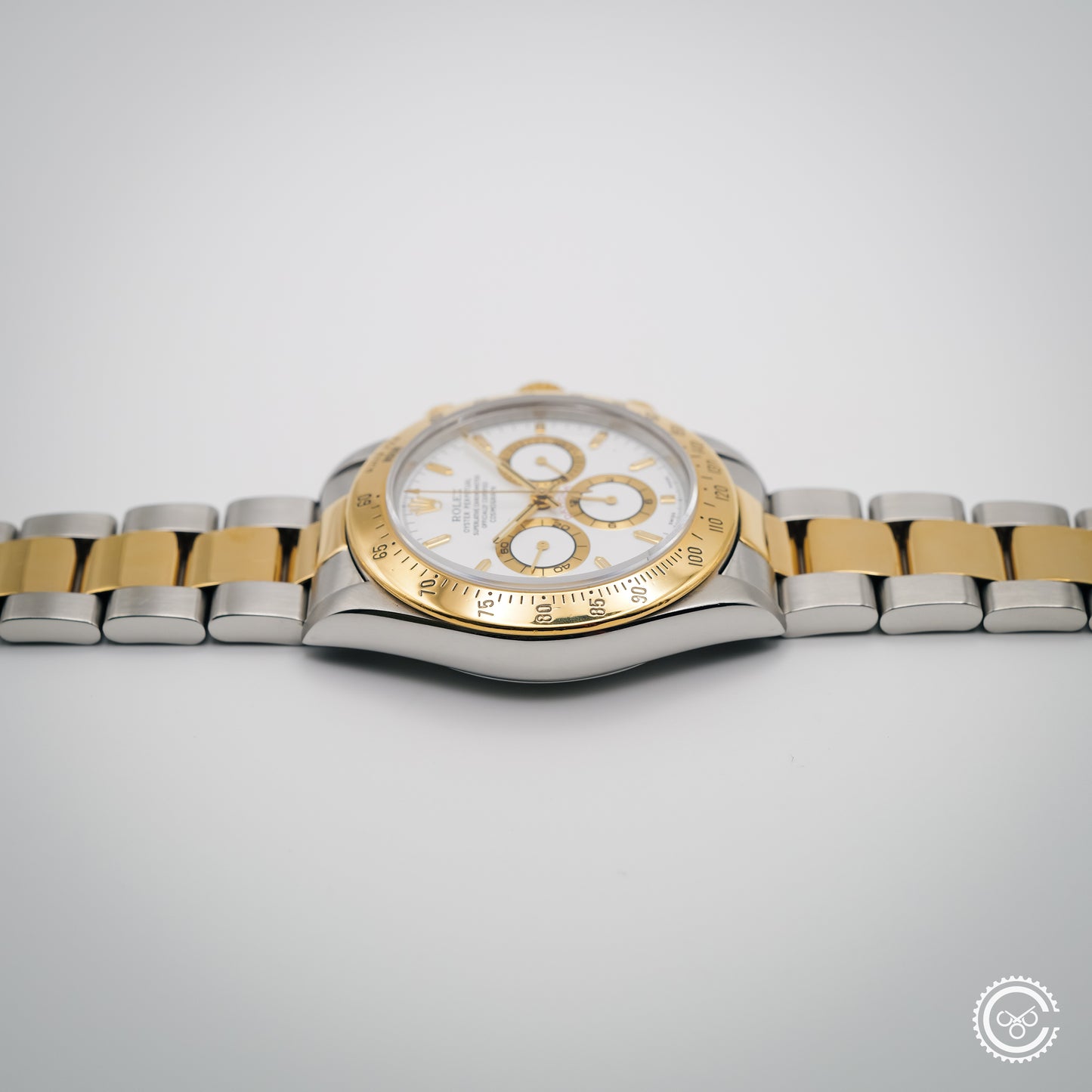 Rolex Daytona 16523 – Zenith Era Two-Tone (White Dial)