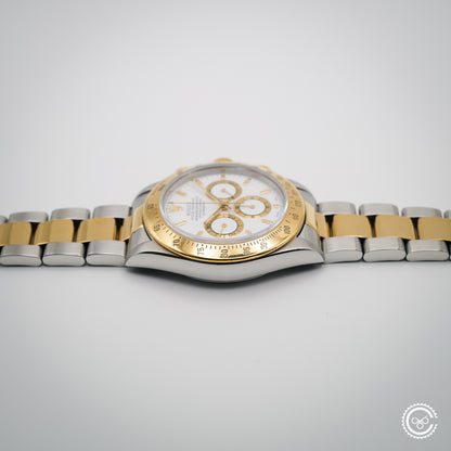 Rolex Daytona 16523 – Zenith Era Two-Tone (White Dial)