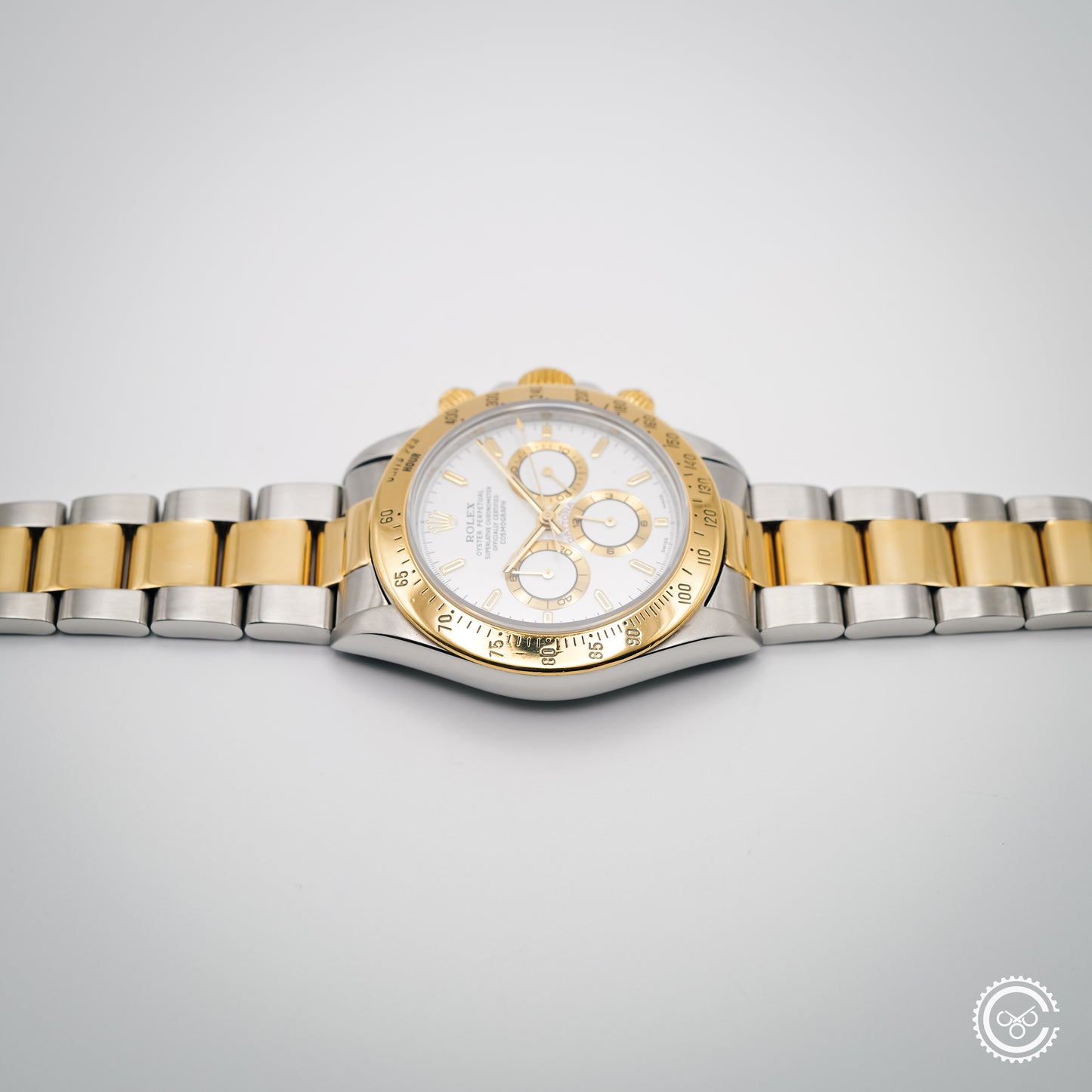 Rolex Daytona 16523 – Zenith Era Two-Tone (White Dial)