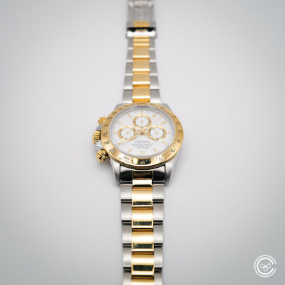 Rolex Daytona 16523 – Zenith Era Two-Tone (White Dial)