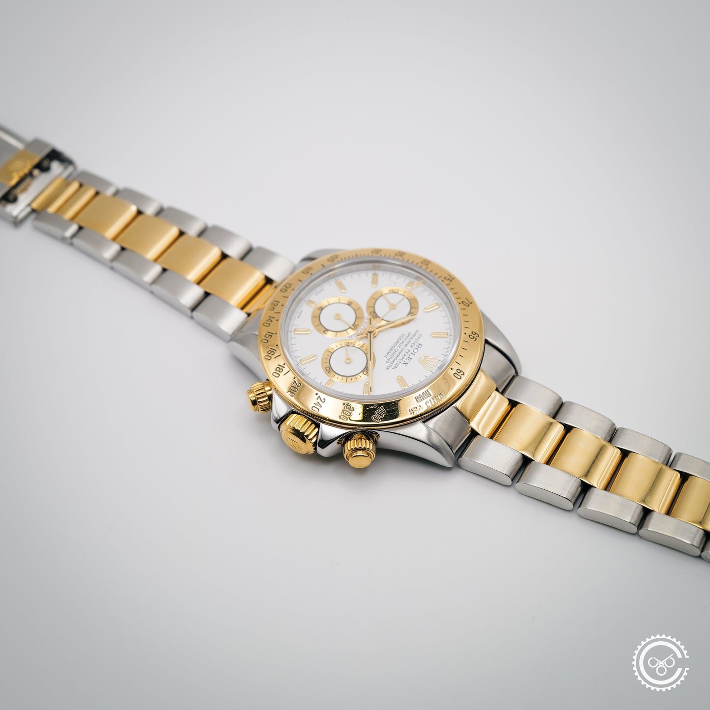 Rolex Daytona 16523 – Zenith Era Two-Tone (White Dial)