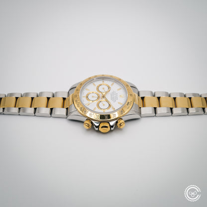 Rolex Daytona 16523 – Zenith Era Two-Tone (White Dial)