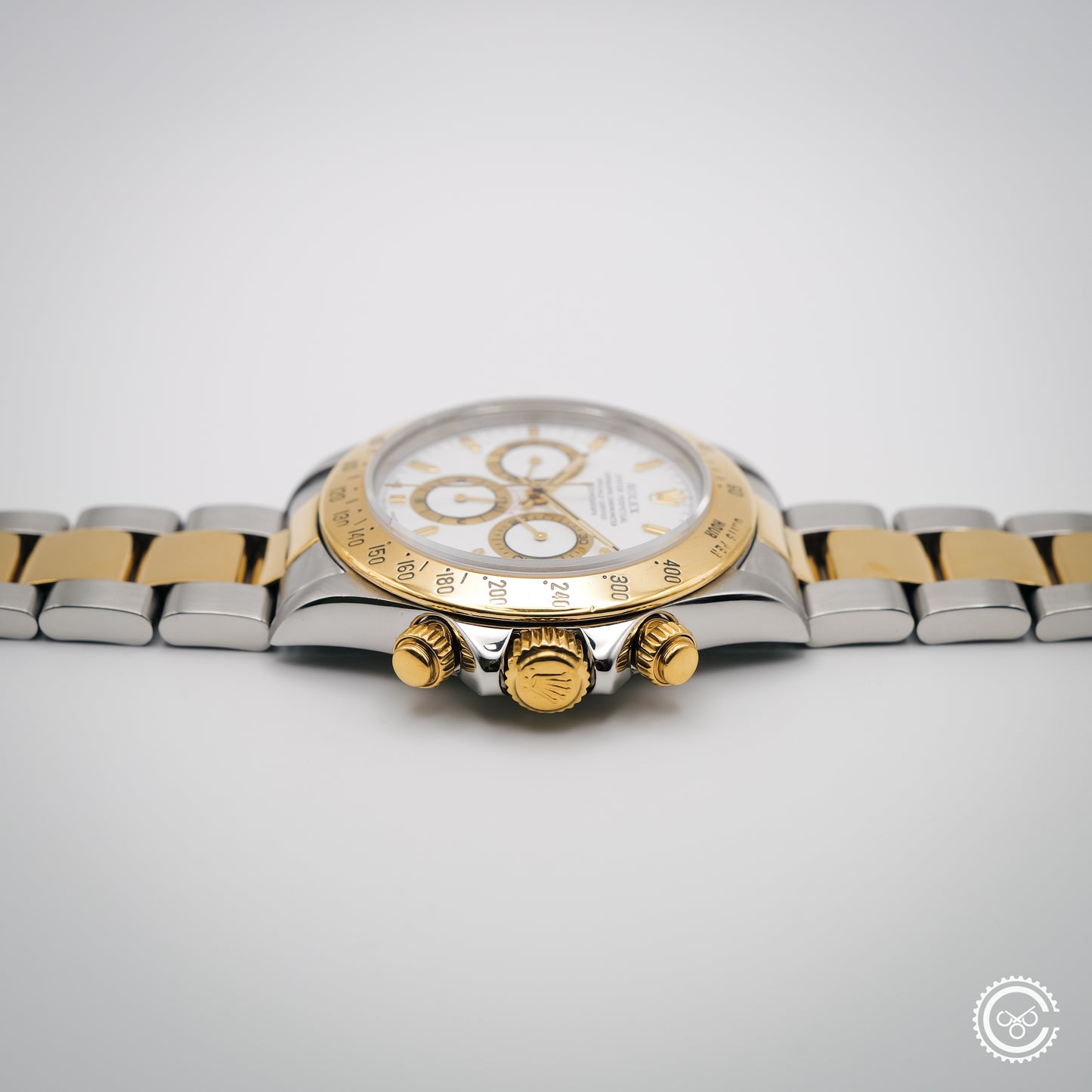 Rolex Daytona 16523 – Zenith Era Two-Tone (White Dial)