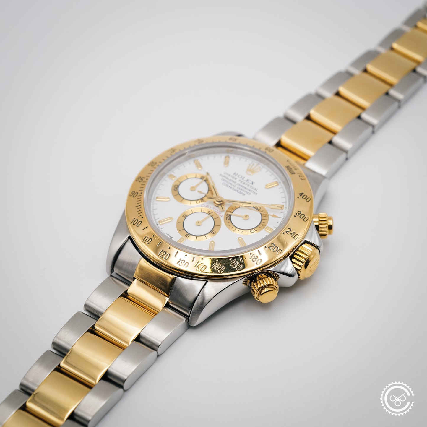 Rolex Daytona 16523 – Zenith Era Two-Tone (White Dial)