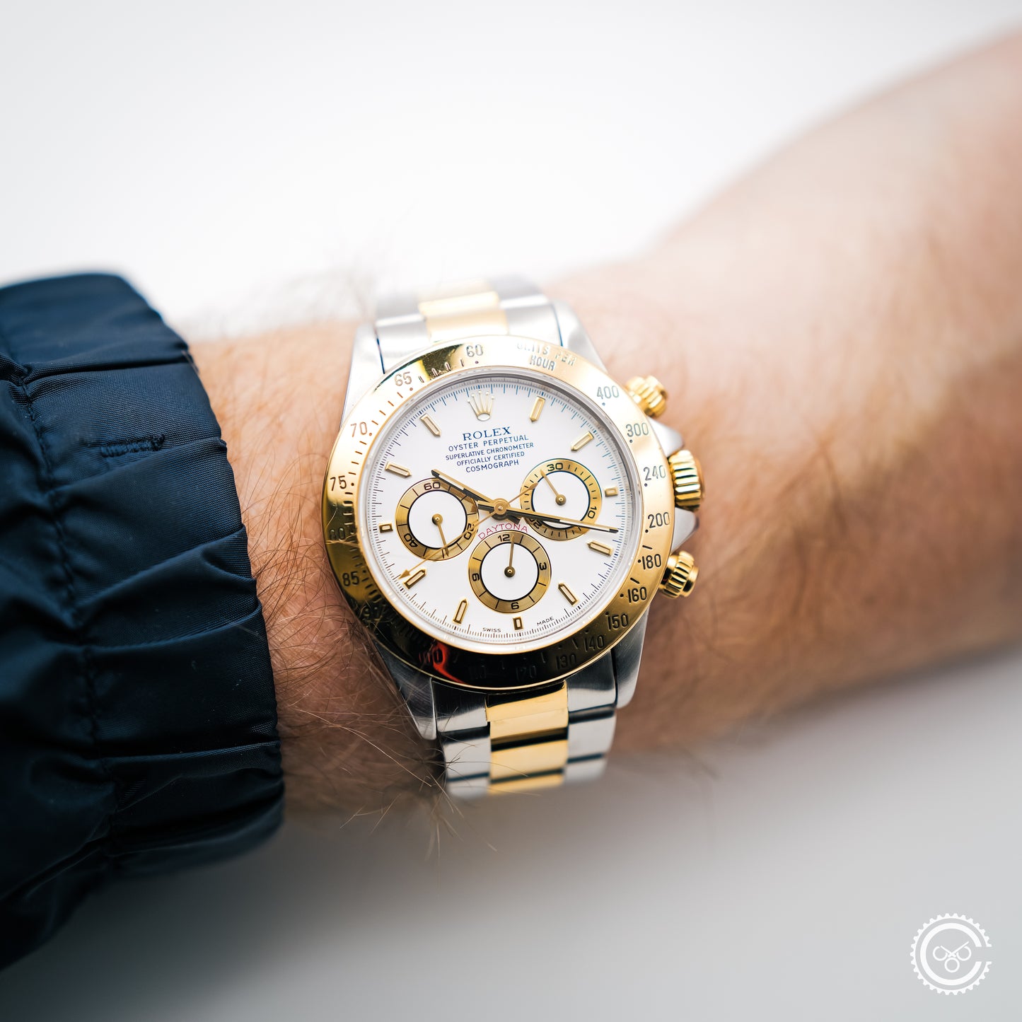 Rolex Daytona 16523 – Zenith Era Two-Tone (White Dial)