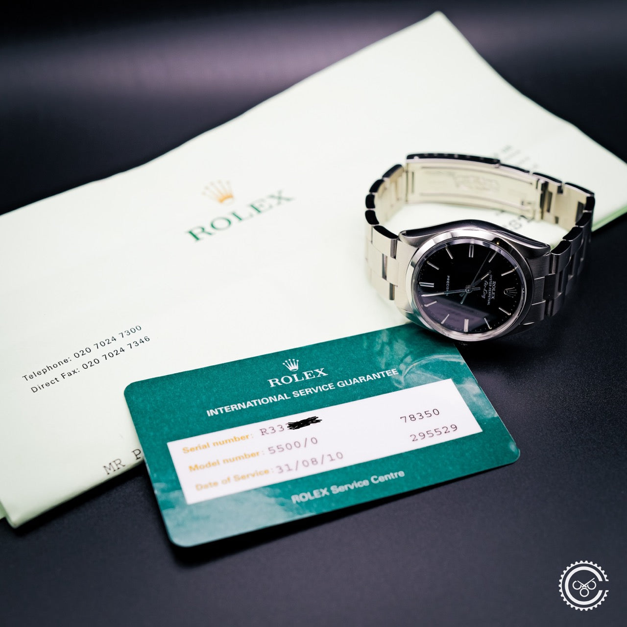 Rolex — Oyster Perpetual Air-King — Reference 5500 — 1987 — Black Dial